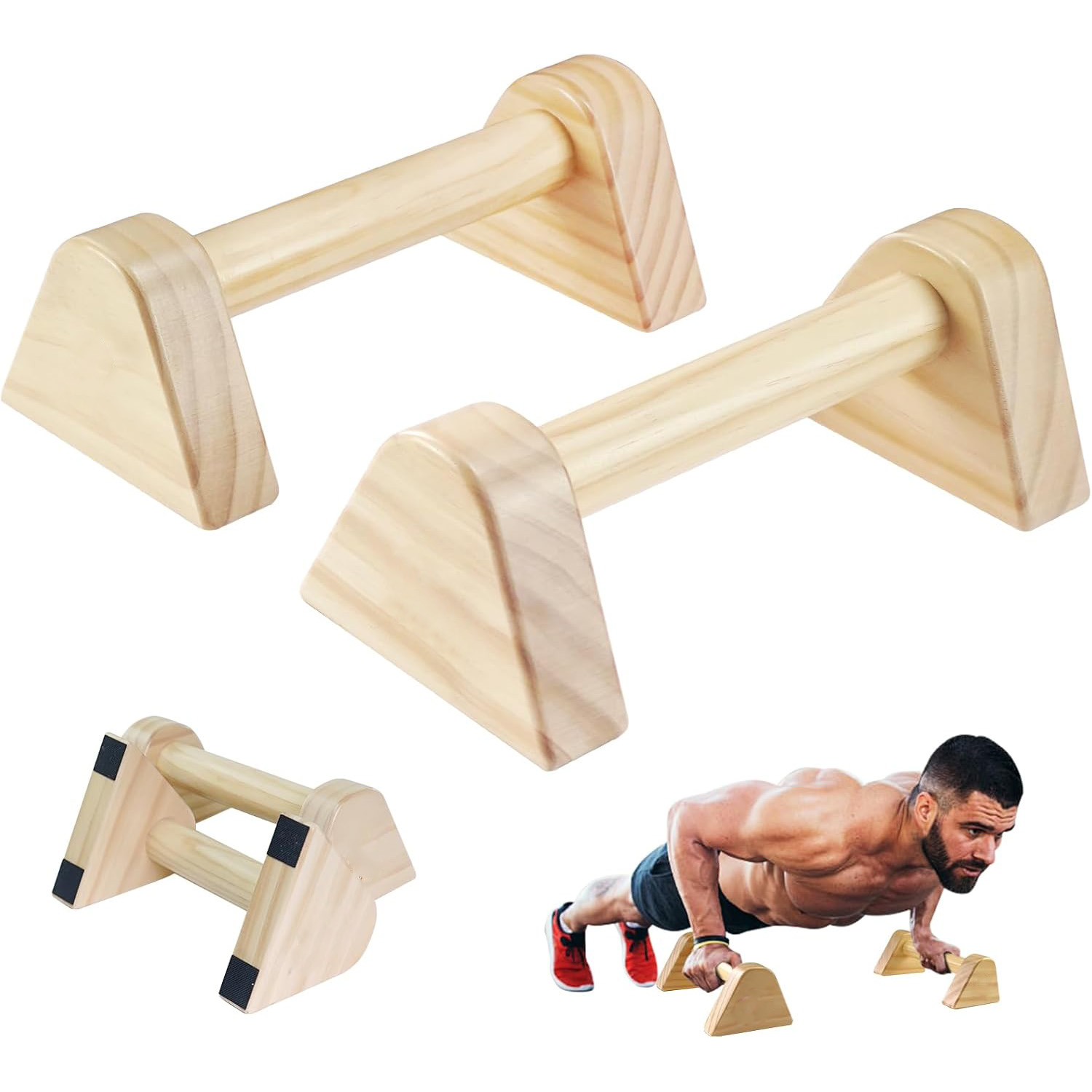 Wood Push Up Bars | Custom Wholesale Factory - Image 2