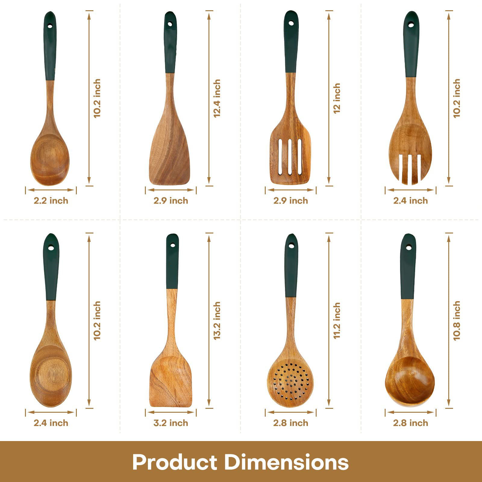 Wood Cup Scoop Short Handle Big Wooden Spoon Cooking Utensils Teak Wooden Utensils Factory Supplier - Image 6