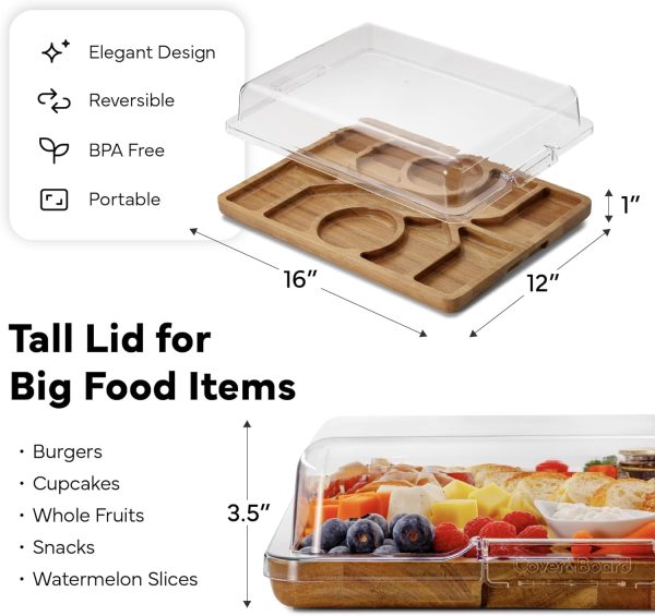 Dimension guide for a 16 by 12 inch wooden board, 1 inch board thickness and a covered arrangement labelled 3.5 inches high