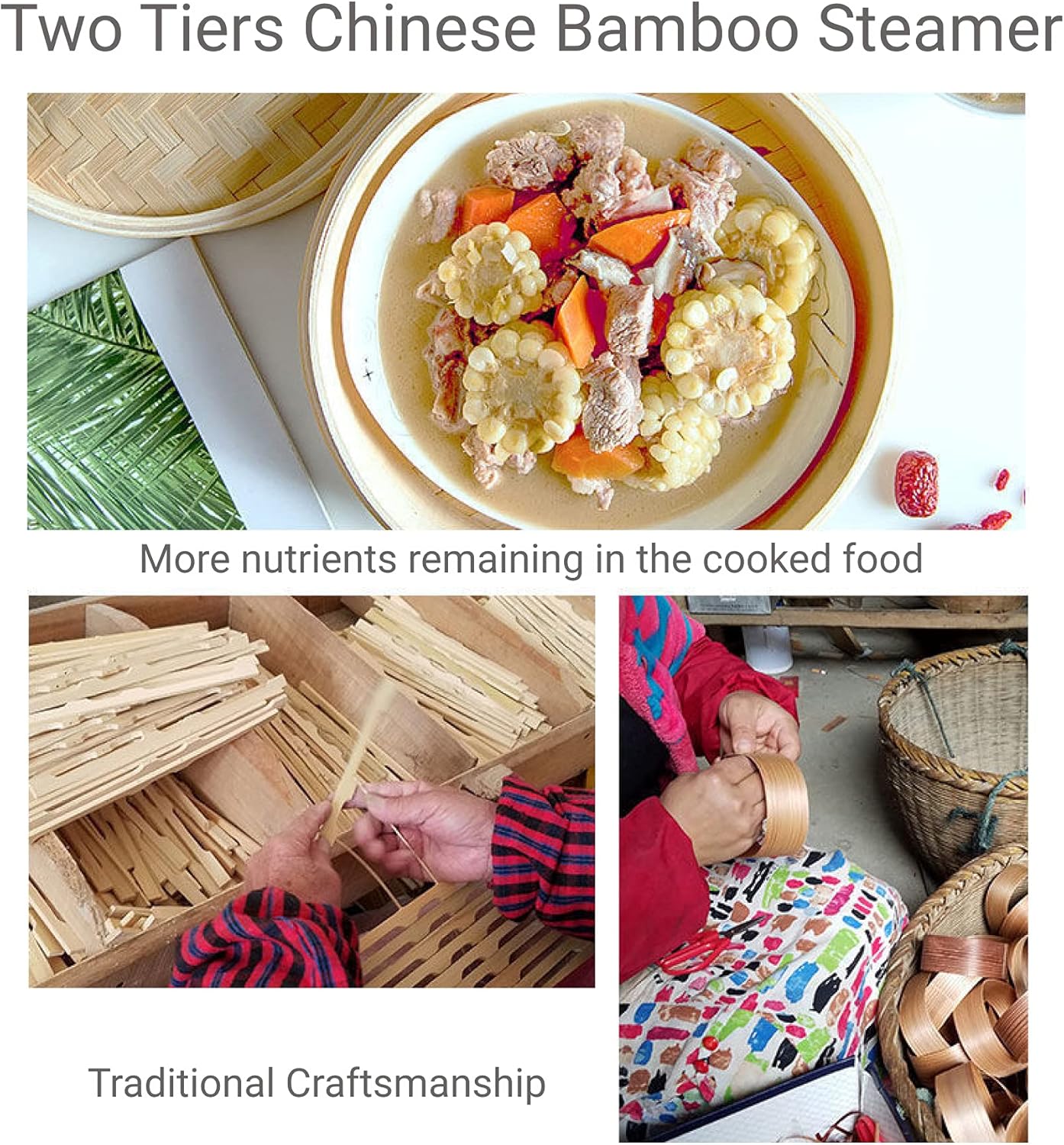 Bamboo Steamer Basket Handmade Traditional Healthy Cooking Dumpling Steamer Bamboo Wooden Products Manufacturer - Image 6