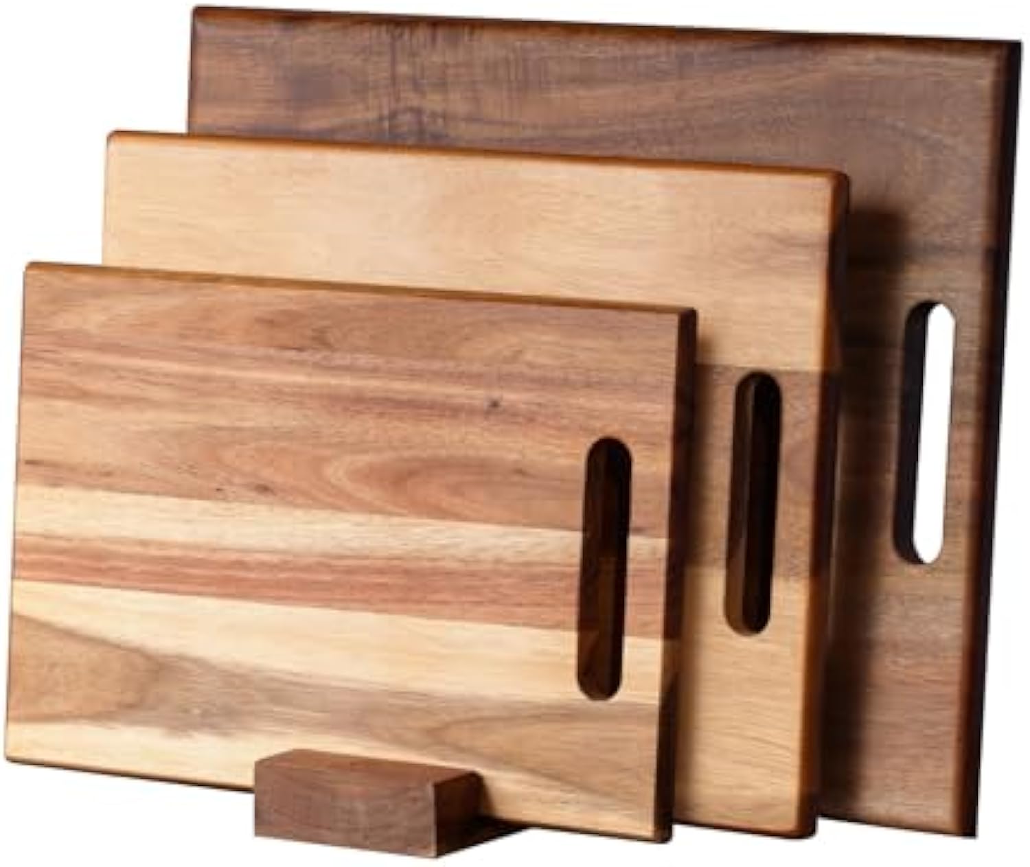 Acacia Wood Cutting Board Set of 3 with Handle Thick Butcher Block Wooden Chopping Boards for Meat Vegetables Cheese Fruit China Products Manufacturer