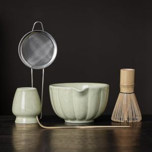 Matcha Bowl and Whisk Set with Bamboo Scoop Sifter Chasen Holder 5 Pcs Matcha Kit for Beginners and Tea Ceremony Matcha Lovers China Products Manufacturer