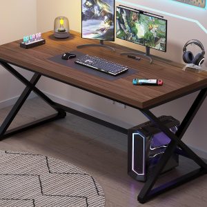 Stylish Work Desk for Home Office Writing Study Desk for Writers Gaming Laptop Workstation Executive Computer Table