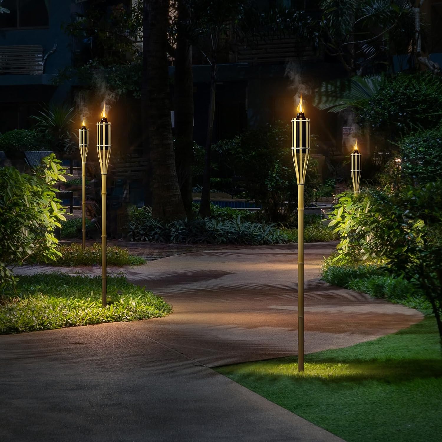 Bamboo Torches Oil Lamp 4 Feet Tall for Outside Eco Friendly Durable for Party Camping Decor Outdoor Evening Use China Supplier - Image 7
