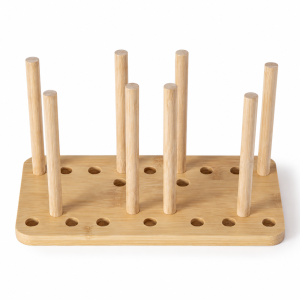 Peg-style tumbler lid organizer shown in a clean product view