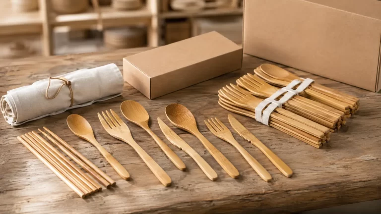Abbildung zum Thema: Bambusbesteck erklärt: Materialien, Alltagsgebrauch und Großhandelsentwicklung