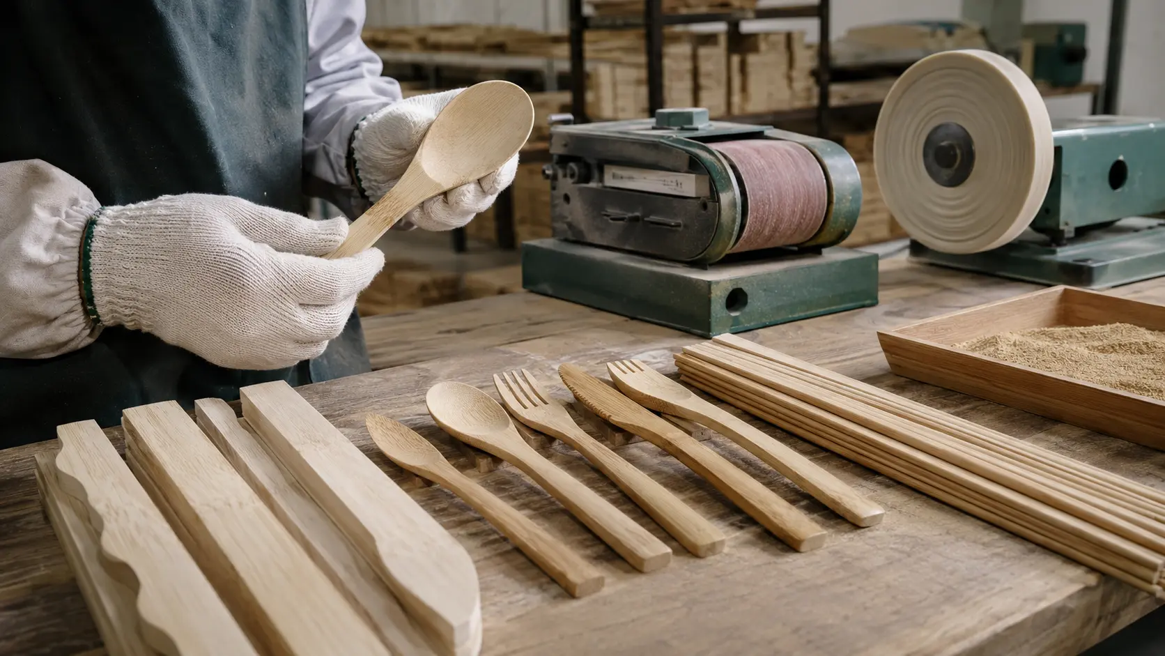 Finitura industriale delle superfici delle posate